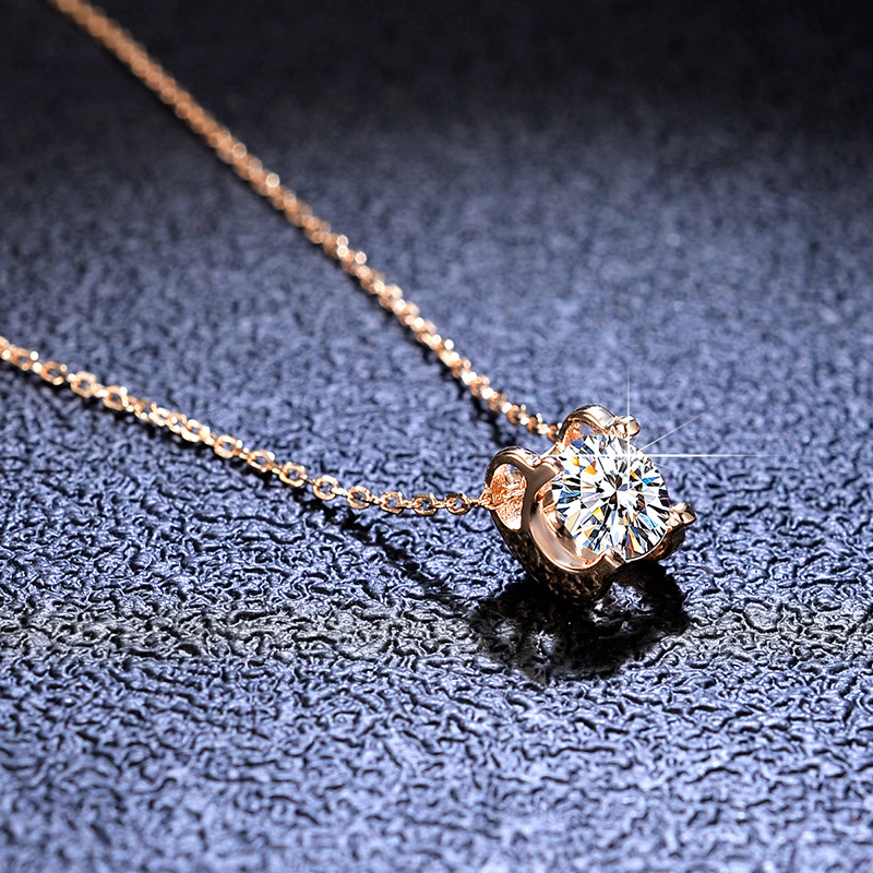 Sterling silver moissanite bull head necklace - Image 2