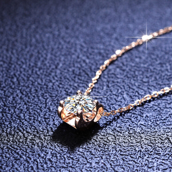 Sterling silver moissanite bull head necklace - Image 4