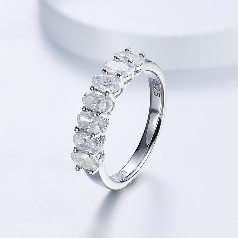 Egg-Shaped Moissanite Solitaire Ring - Image 6