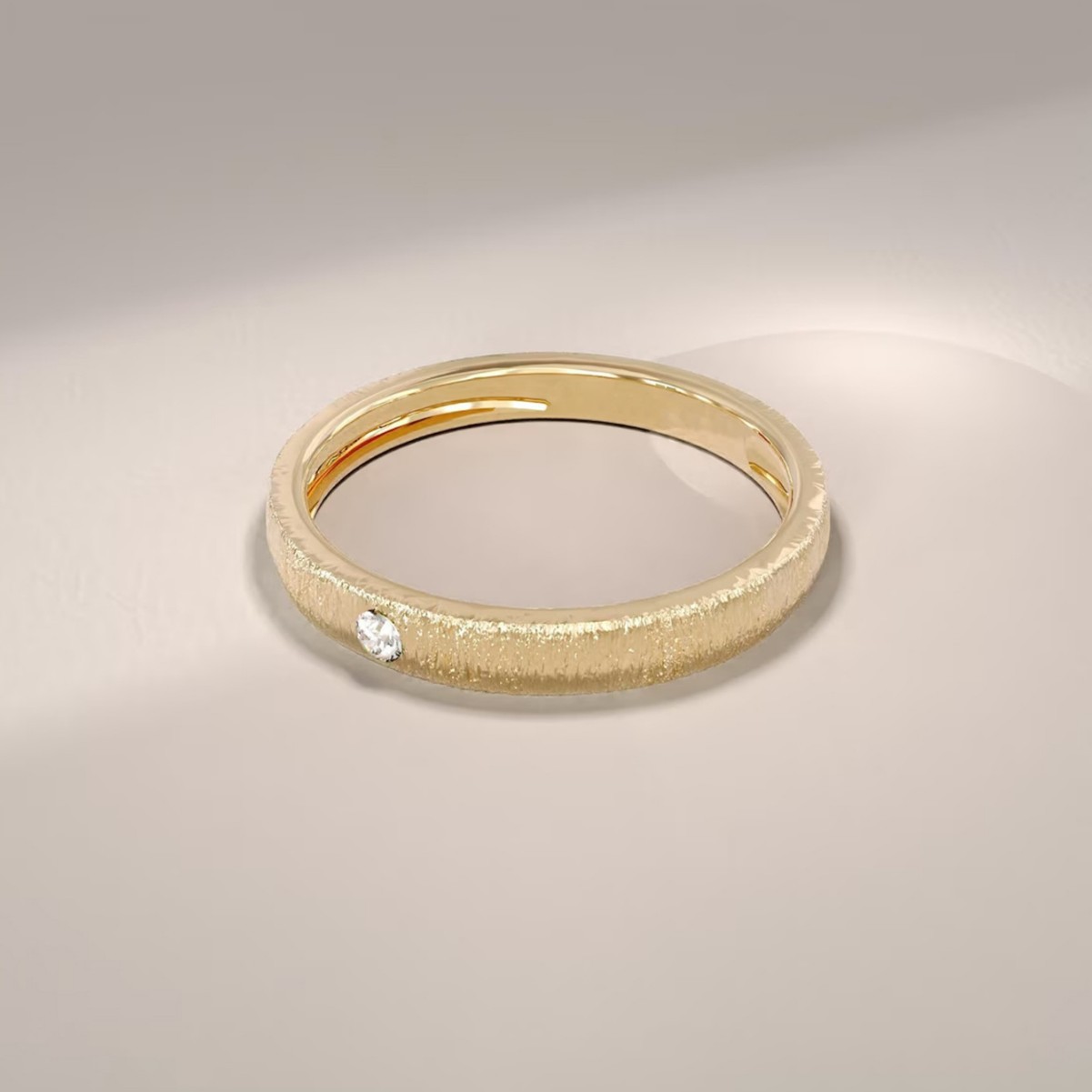 Red Elk Sterling Silver Brushed Micro-Inlaid Ring - Image 7
