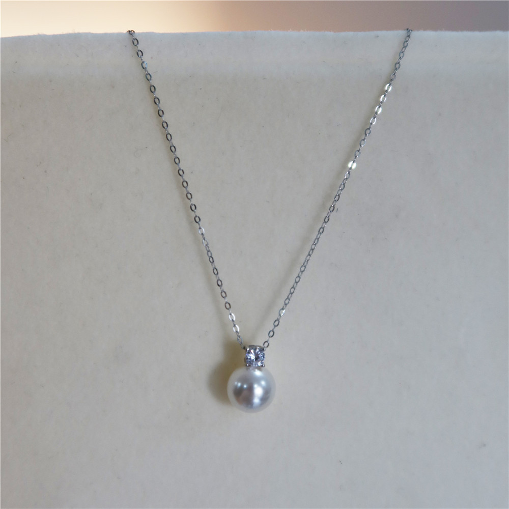 Sterling silver natural freshwater pearl necklace - Image 3
